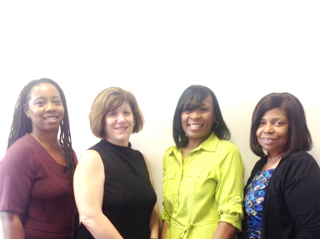 Left to Right: Nakiaa Robinson, Program Manager, Rebekah Dorman, Director-Invest in Children, Catherine Thomas, Family Engagement Coordinator (Key NNPS Contact) and Billie Osborne-Fears-Executive Director-Starting Point.